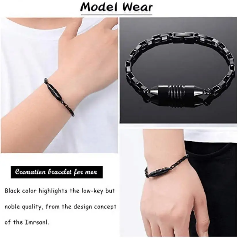 Contenedor creativo de acero de titanio con sello, botella, caja de pastillas, pulsera, catenaria de mano - imagen 5