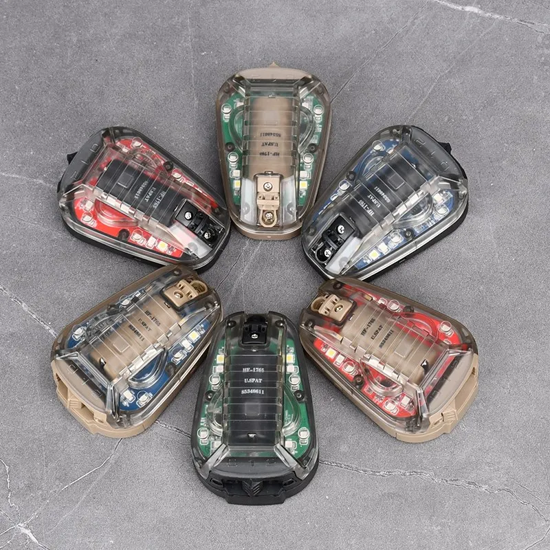 WADSN lámpara de mariquita impermeable Tactica supervivencia luz de Flash de seguridad casco rápido luz estroboscópica para Camping caza herramienta de supervivencia - imagen 4