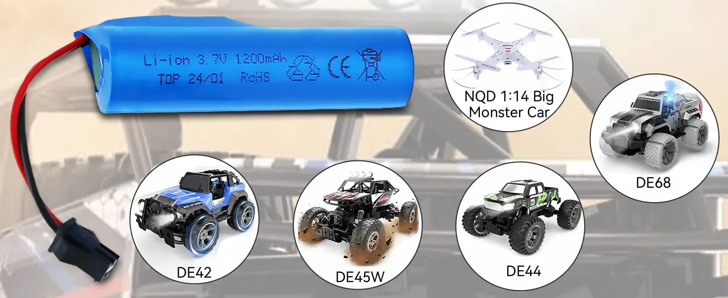 3.7V Li-ion Battery 1200mAh 1464 600 A+ (2)