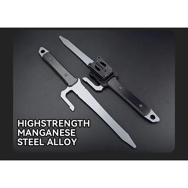 Jitte de aleación de palo táctico: herramienta de impacto de seguridad al aire libre y disuasorio compacto | Tenedor multifunción Wilderness Utility - imagen 5