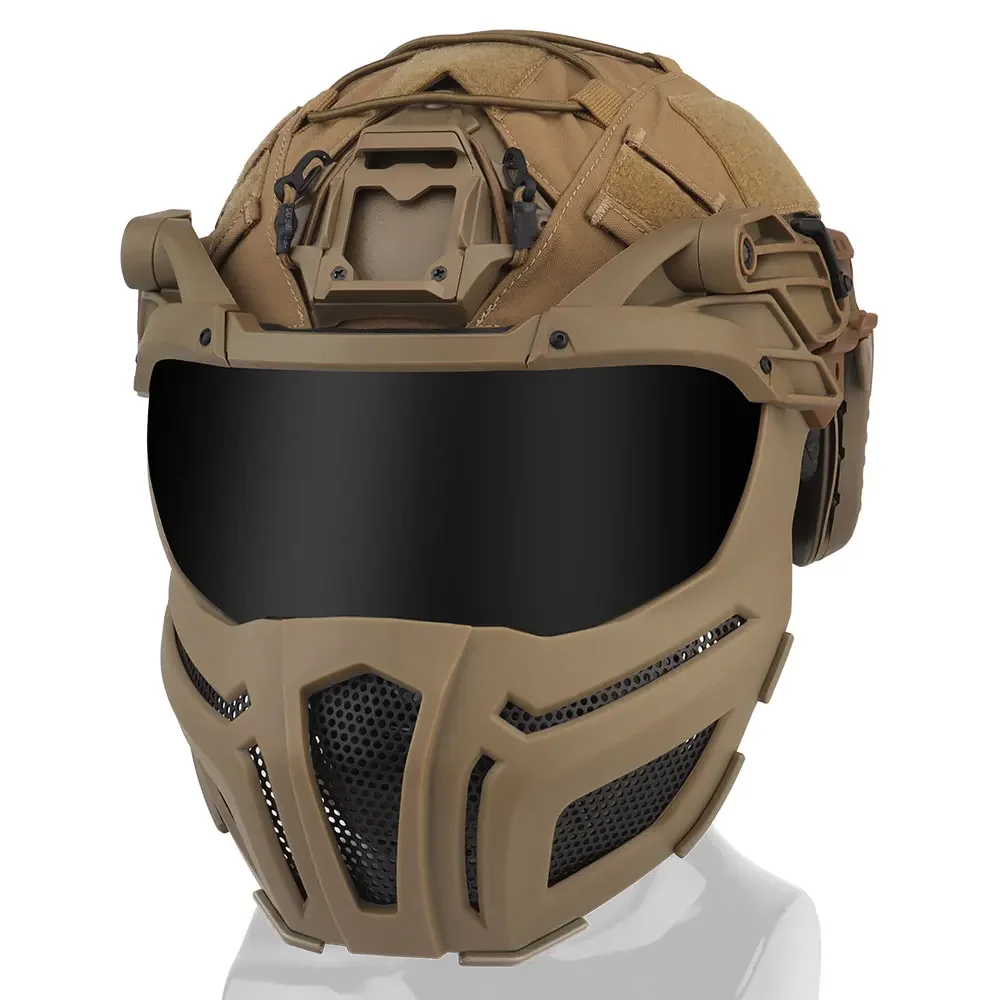 Un casco bronceado con una visera clara