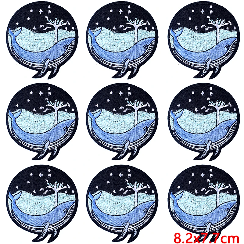 Parches termoadhesivos para planchar en la ropa, parche para acampar al aire libre, ondas, 10 unidades por lote - imagen 4