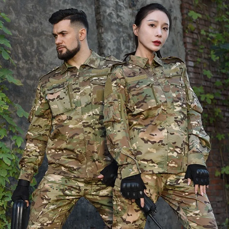 Conjuntos de uniformes tácticos de uniforme militar, conjuntos finos de verano para hombres, ropa de entrenamiento transpirable, equipo de caza, uniformes de combate al aire libre - imagen 4