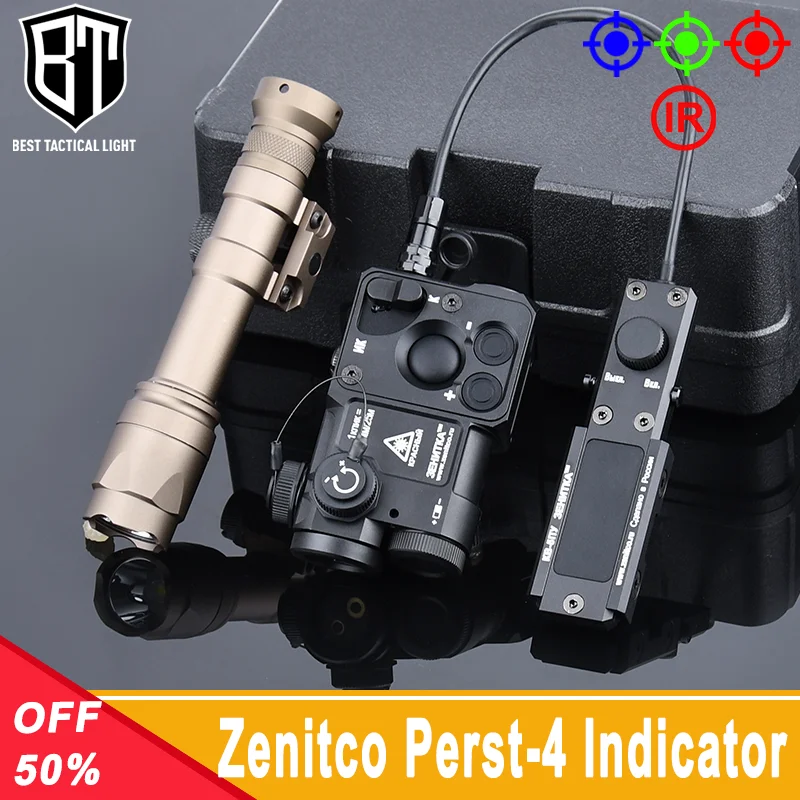 Zenitco-linterna táctica de Metal Perst-4, indicador láser de punto rojo SF M300A M600C, luz blanca, 400/600 lúmenes, accesorios Airsoft - imagen 2