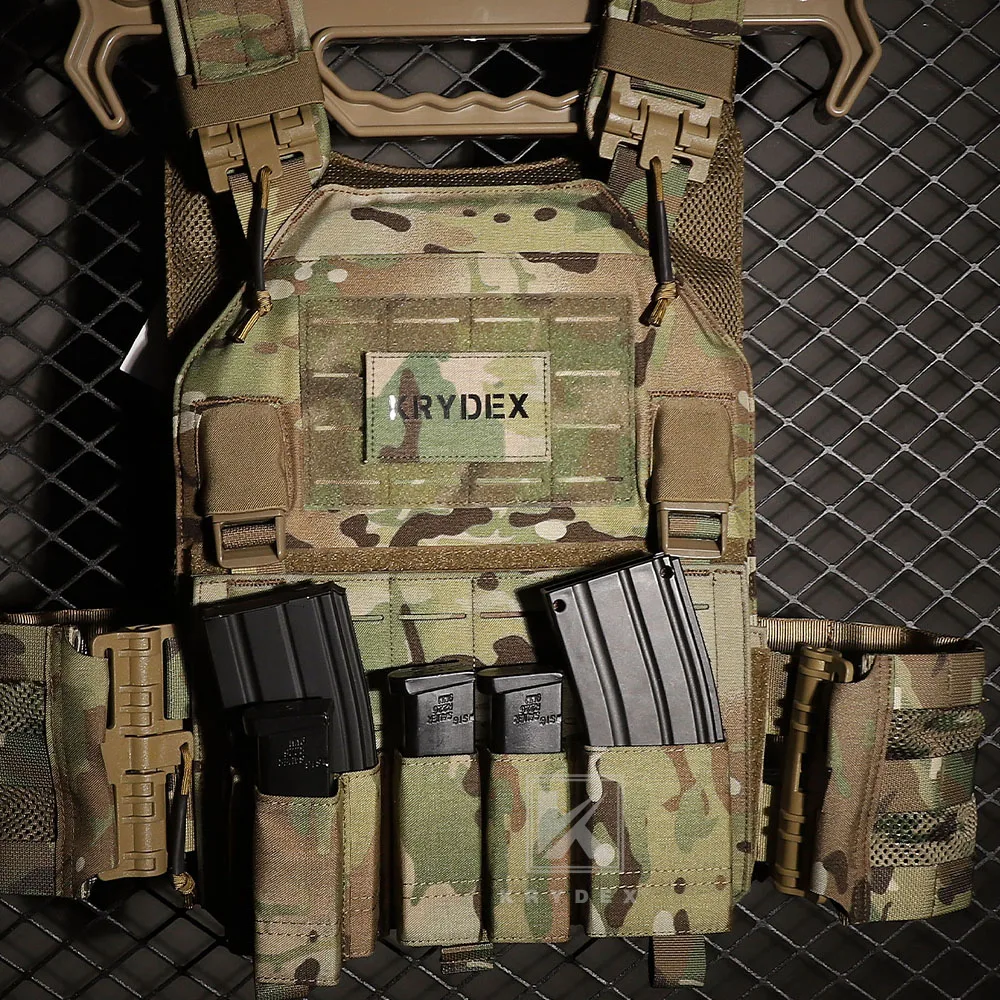 KRYDEX-bolsa táctica doble para revistas Molle, 9mm, 40, 45 Mag, funda, inserto de liberación rápida, accesorios de tiro para pistola de caza - imagen 4