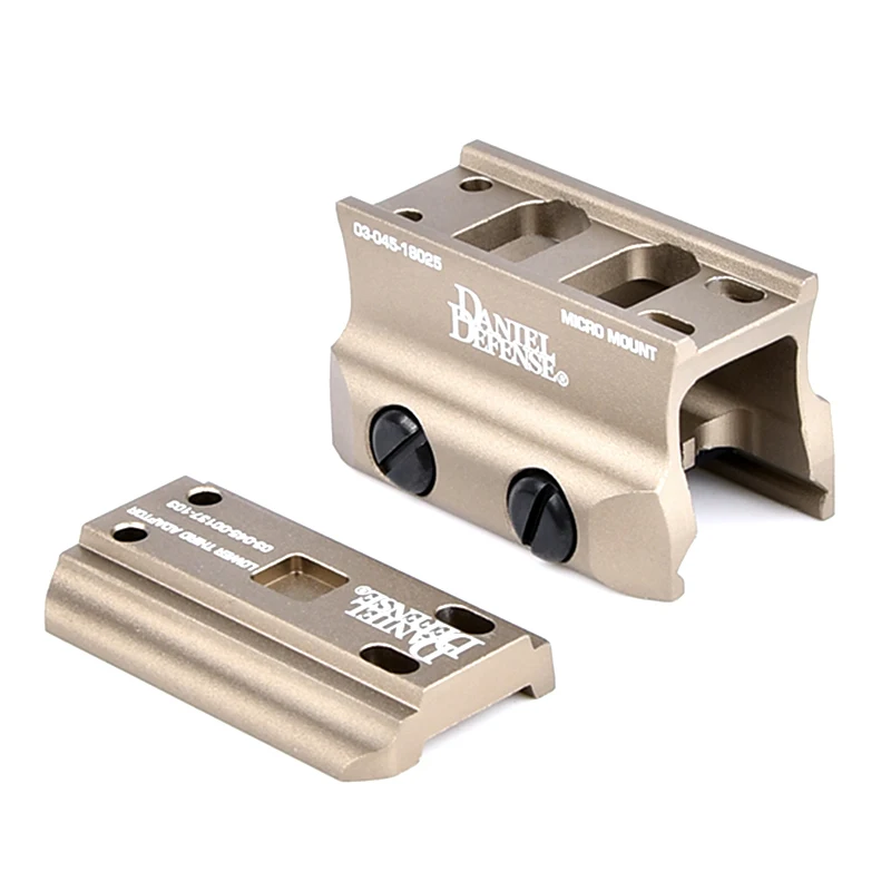 WADSN táctico DD Micro montaje apto para mira de punto rojo Daniel defensa Metal CNC aleación de aluminio Picatinny riel de 20mm - imagen 3