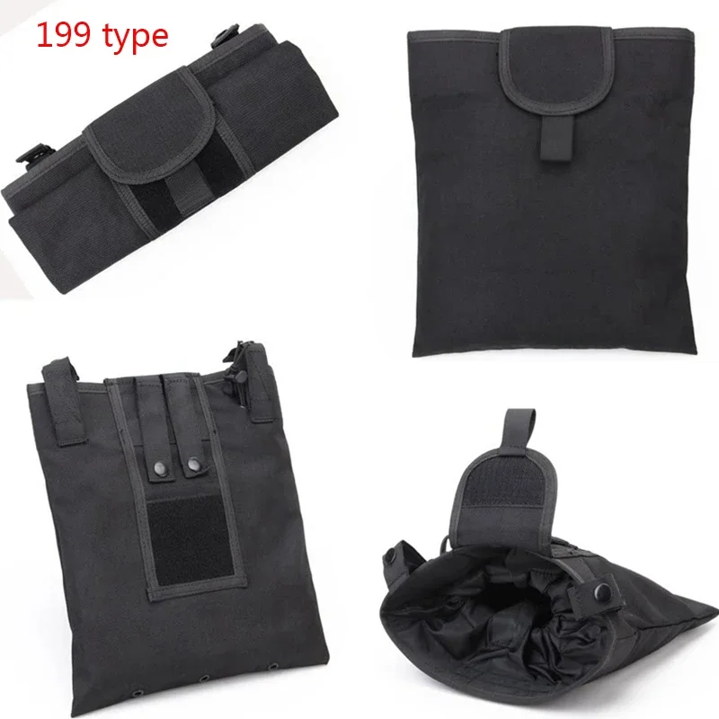 Bolsa de basura táctica Molle, bolsa plegable con cordón para revistas, recuperación Mag, almacenamiento de herramientas, accesorios de caza - imagen 4
