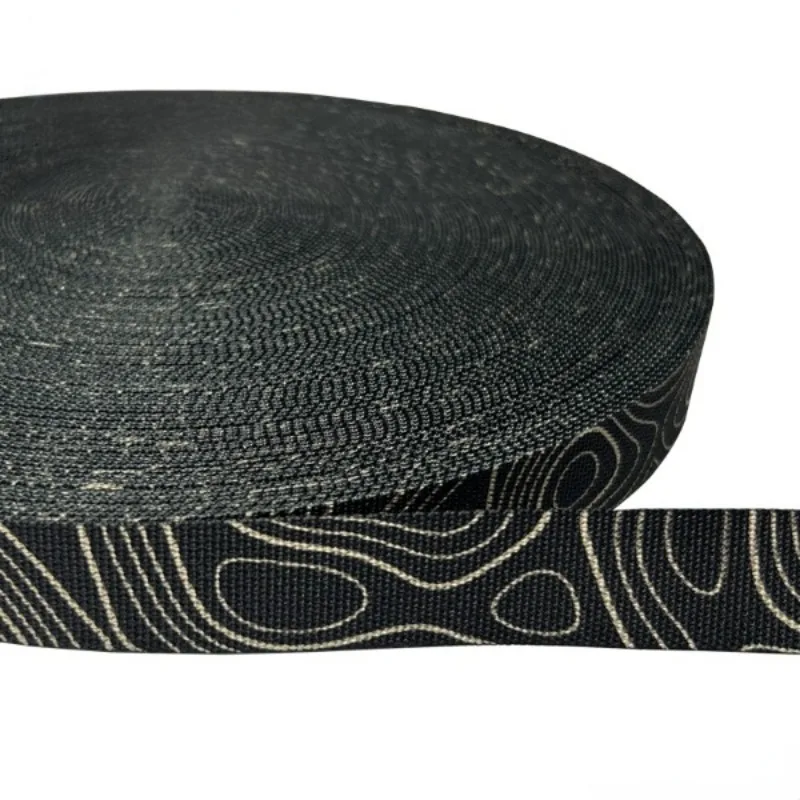 Correas de camuflaje para terreno negro, tiras de ribete no elásticas para bolsa, cinturón de equipaje, accesorio de tela, 10/3/1 metros de largo, 2,5 cm de ancho