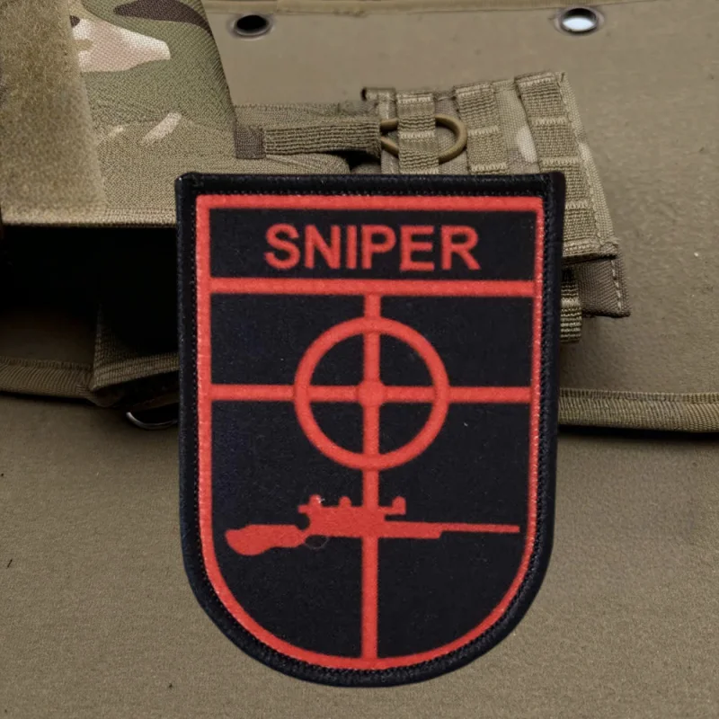 Parche táctico francotirador velcro – Insignia de moral para chaleco - imagen 5