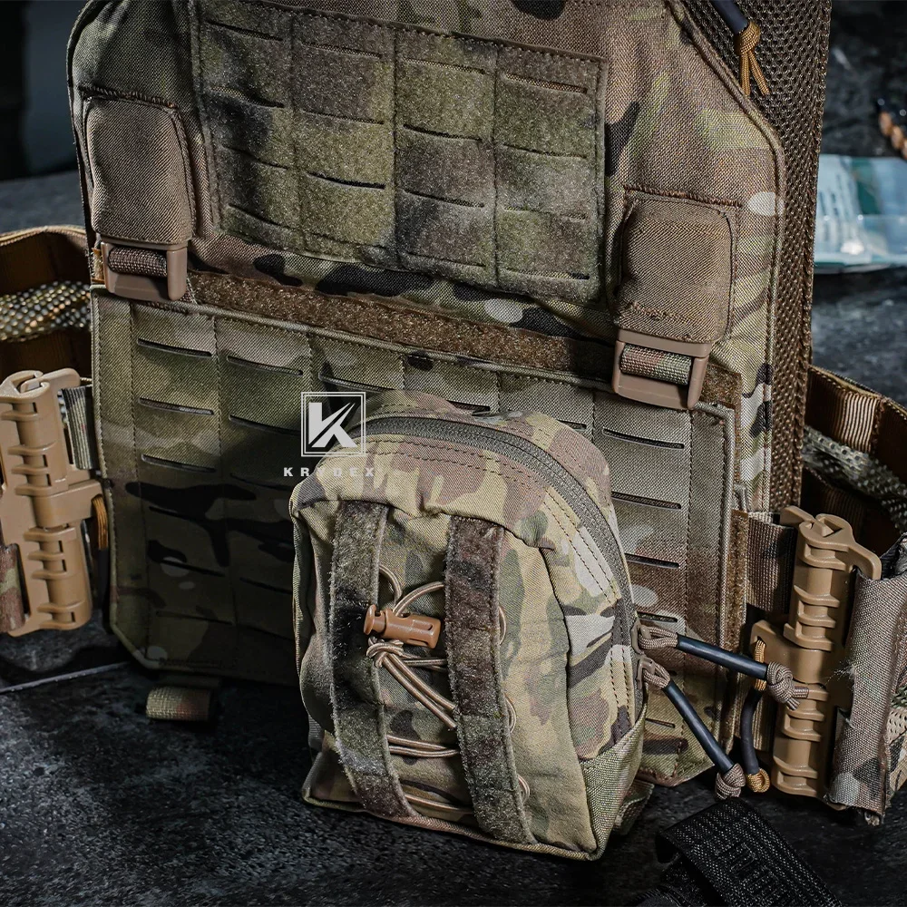 KRYDEX-bolsa táctica Vertical GP, bolsa de utilidad, bolsa de almacenamiento de uso General, sistema de cinturón Molle Airsoft, accesorios de caza - imagen 5