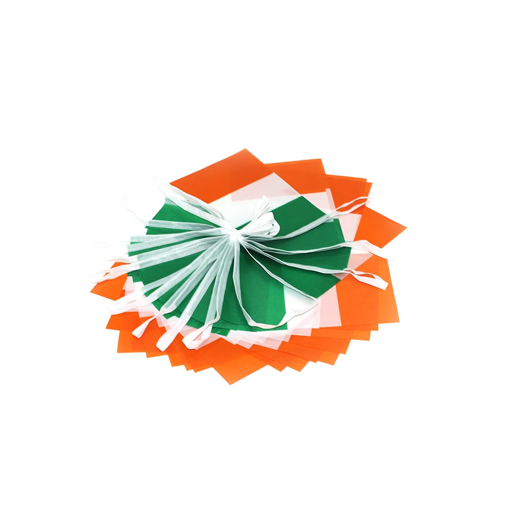 FLAGLINK 24 unids/set bandera de Irlanda 14x21cm 20x30cm decoración del hogar bandera de banderines de Irlanda banderín Banner Banderines Festival - imagen 3