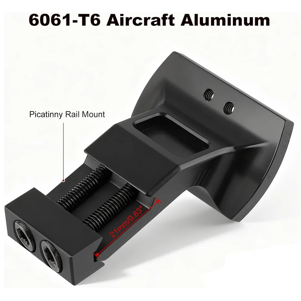 Adaptador Picatinny montaje offset 35° para mira punto rojo caza - imagen 4