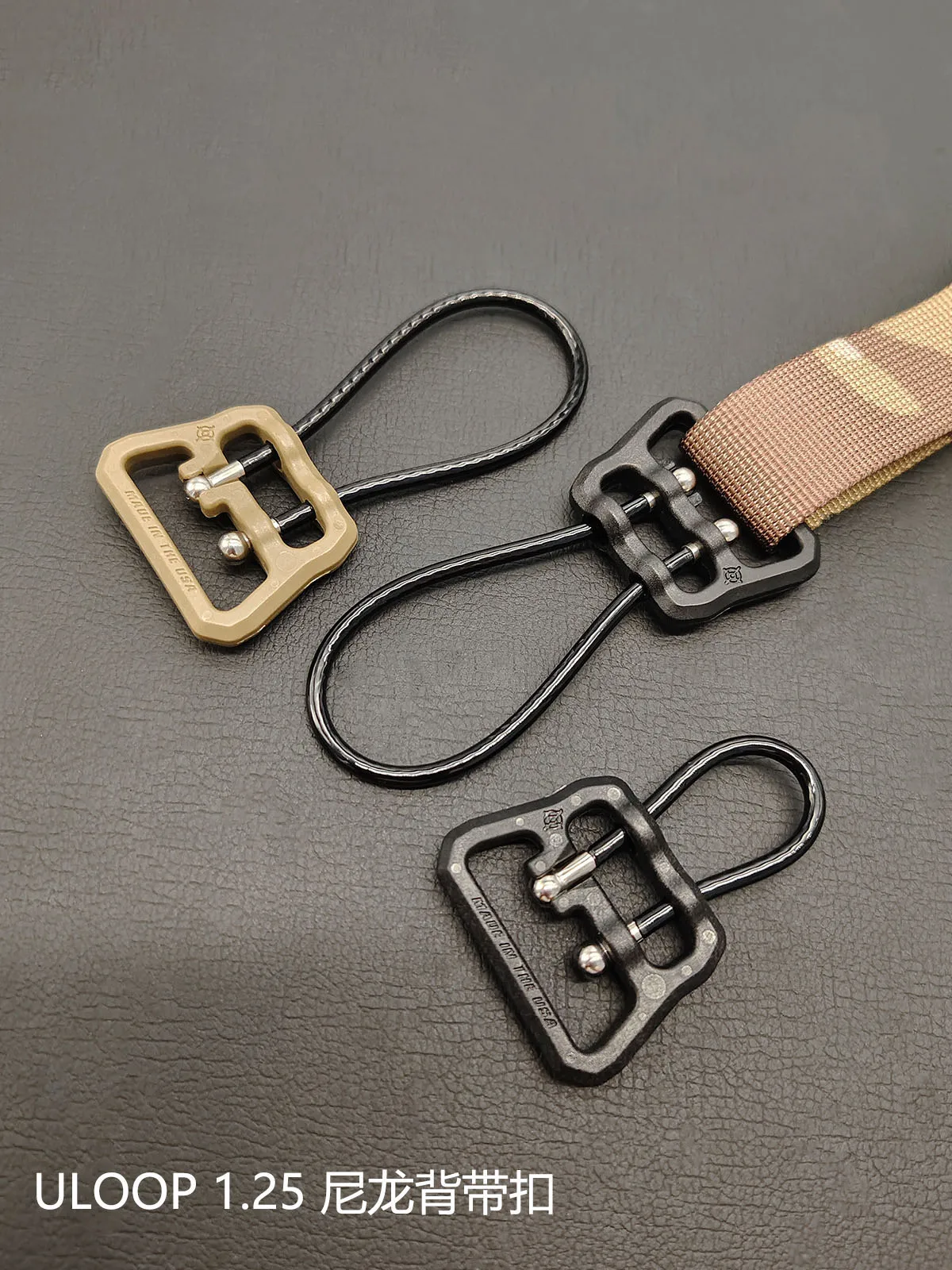 Modelo 1,25, Cable de acero táctico en forma de U, hebilla de correa multiusos de un solo y doble punto, correa de cámara, hebilla de liberación rápida - imagen 5