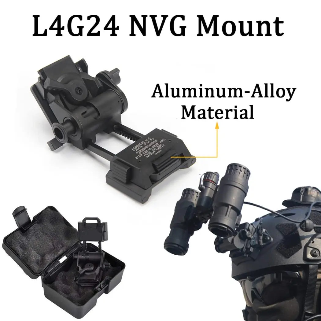 Conjunto de casco de asalto militar, con auricular táctico C5, casco con velcro, gafas binoculares de visión nocturna y soporte G24 para Airsoft - imagen 4