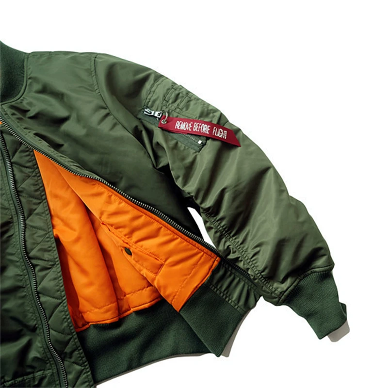 Chaqueta Bomber de invierno para hombre, chaqueta militar táctico de piloto, abrigo de vuelo de la Fuerza Aérea Ma-1, chaqueta de béisbol acolchada de algodón grueso - imagen 3