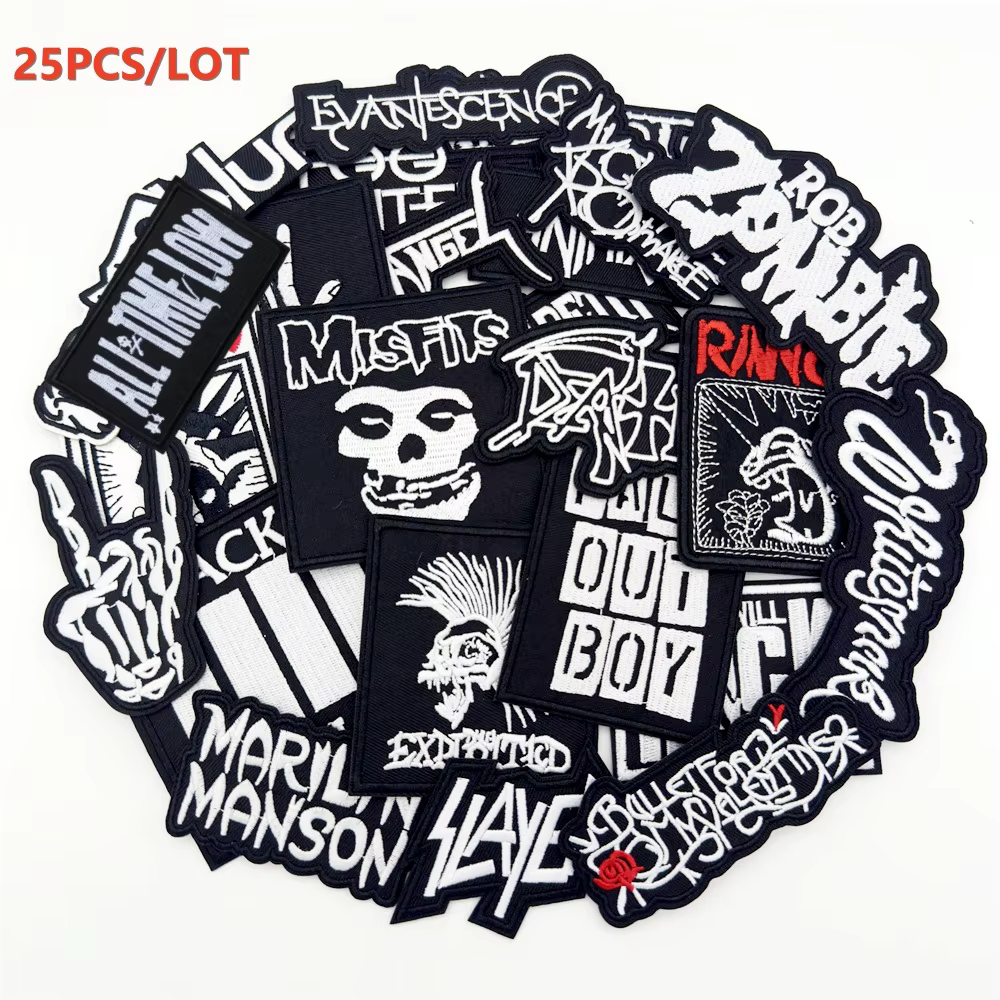 Parche termoadesivo banda musical para chaqueta y vaqueros estilo punk
