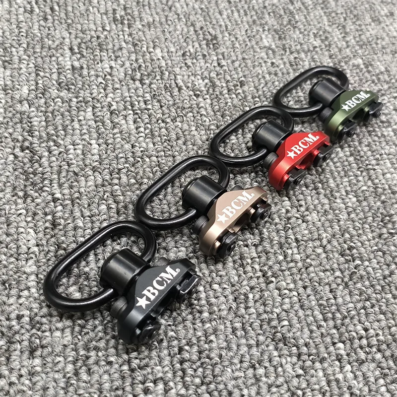 Adaptador giratorio de eslinga BCM QD de alta calidad, montaje en riel, correa de M-LOK, bucle de hebilla, liberación rápida, botón giratorio de acero - imagen 4