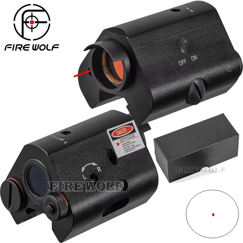 FIRE WOLF G36 mira de punto rojo con alcance láser rojo soporte de riel holográfico de 20mm para óptica de caza táctica - imagen 3