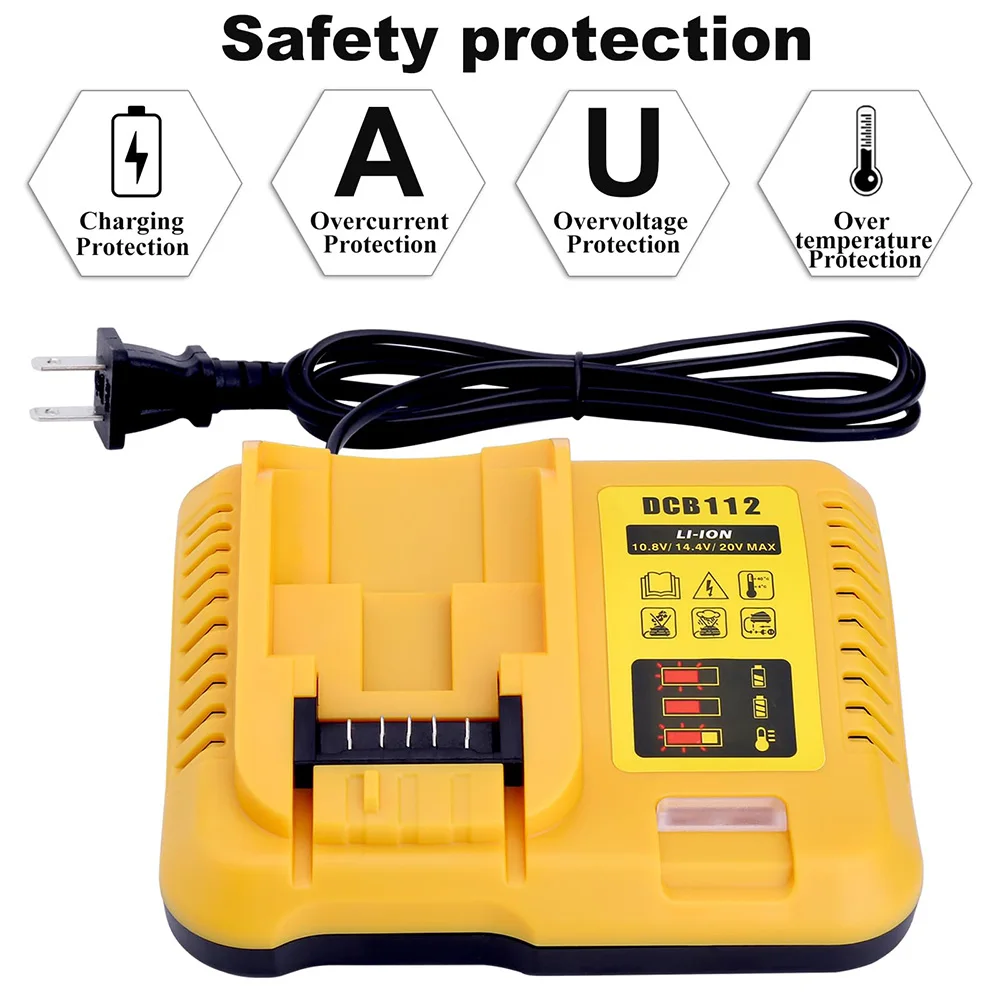 Reemplazo del cargador de batería DCB112 20V MAX para cargador de batería Dewalt 12V-20V - imagen 4