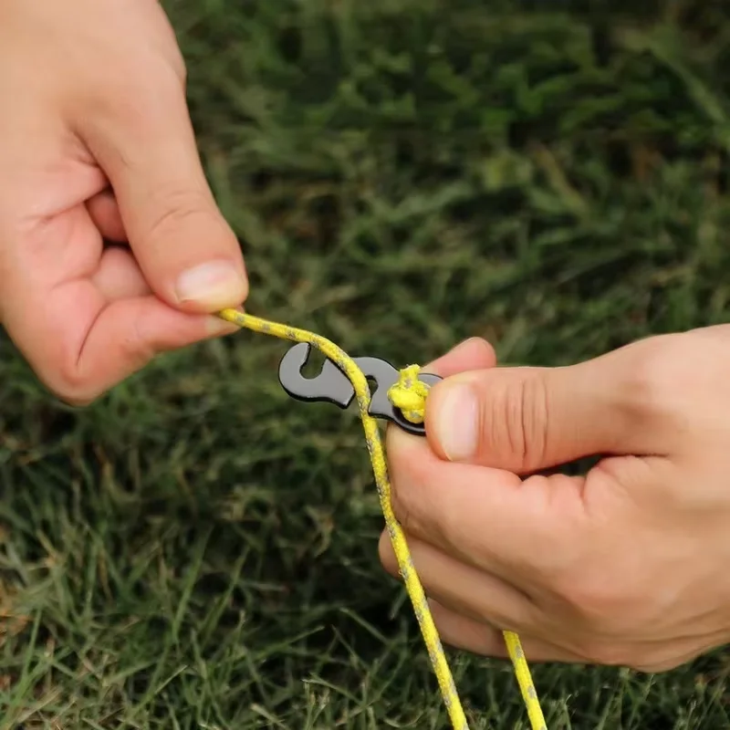 10 Uds. Cable ajustable para tienda de campaña, hebilla de cuerda, tensores tipo S, Kit de sujeción para tiendas de campaña al aire libre, accesorios de seguridad - imagen 3