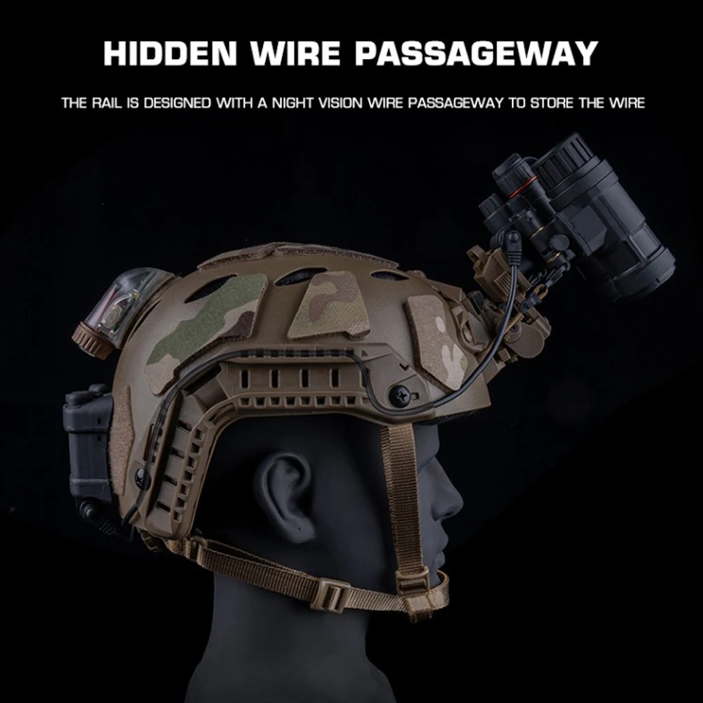 Riel táctico rápido para casco 3,0, multifuncional, para caza al aire libre, tiro, Airsoft SF, casco de corte súper alto, rieles laterales, accesorios - imagen 4