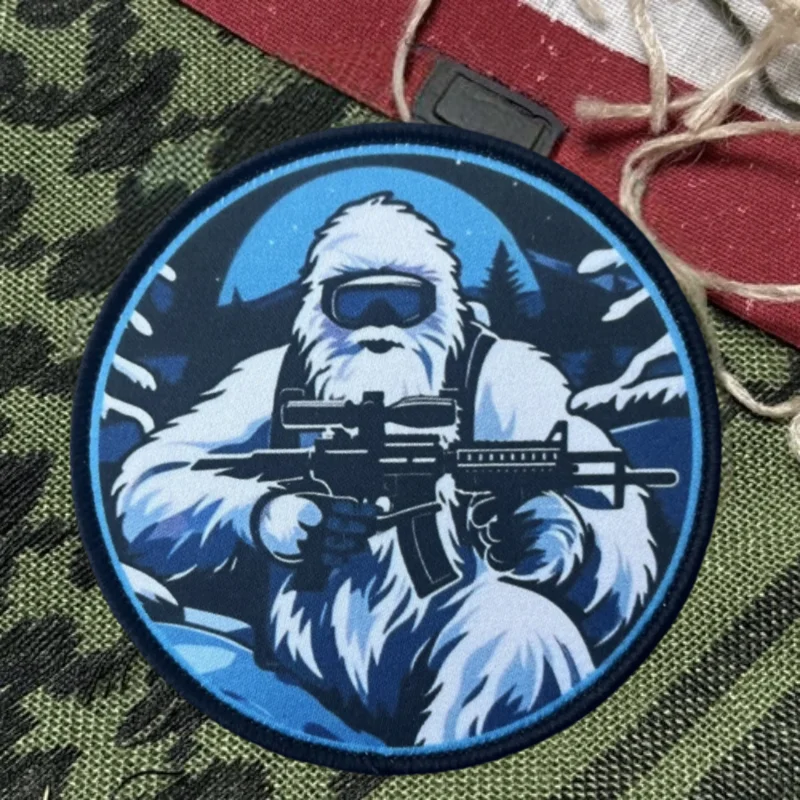 Parche con estampado de la patrulla Alpine Yeti, chaleco táctico con gancho y bucle, insignia de moral, mochila, pegatinas decorativas, parches para brazalete para ropa - imagen 4