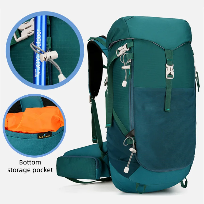Mochila de acampada de gran capacidad para hombre y mujer, bolso de hombro para escalada, Trekking, senderismo, montañismo, impermeable, paquete de viaje al aire libre - imagen 4
