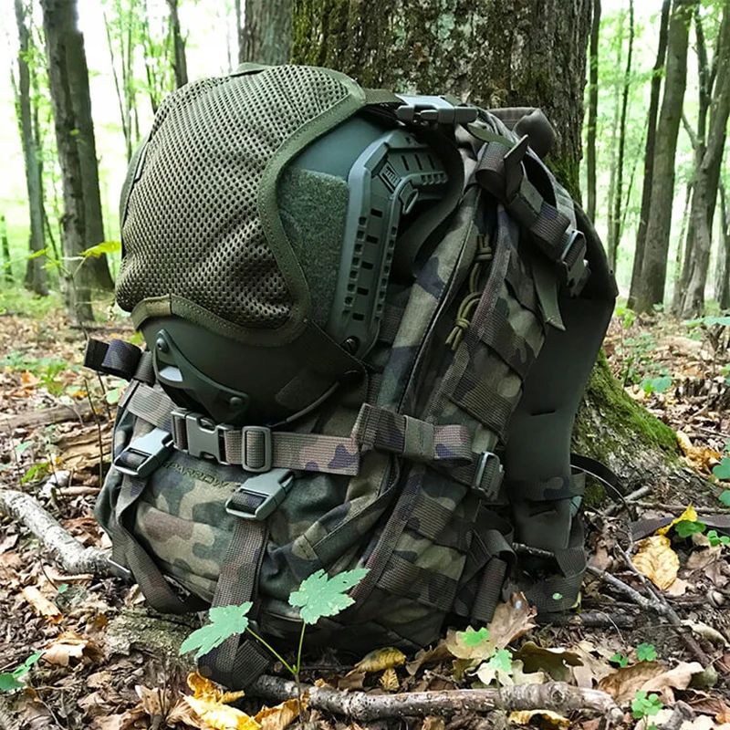 Casco táctico de malla fija, canguro, Granero, mochila multifunción, soporte para casco, bolsa de accesorios externos - imagen 3