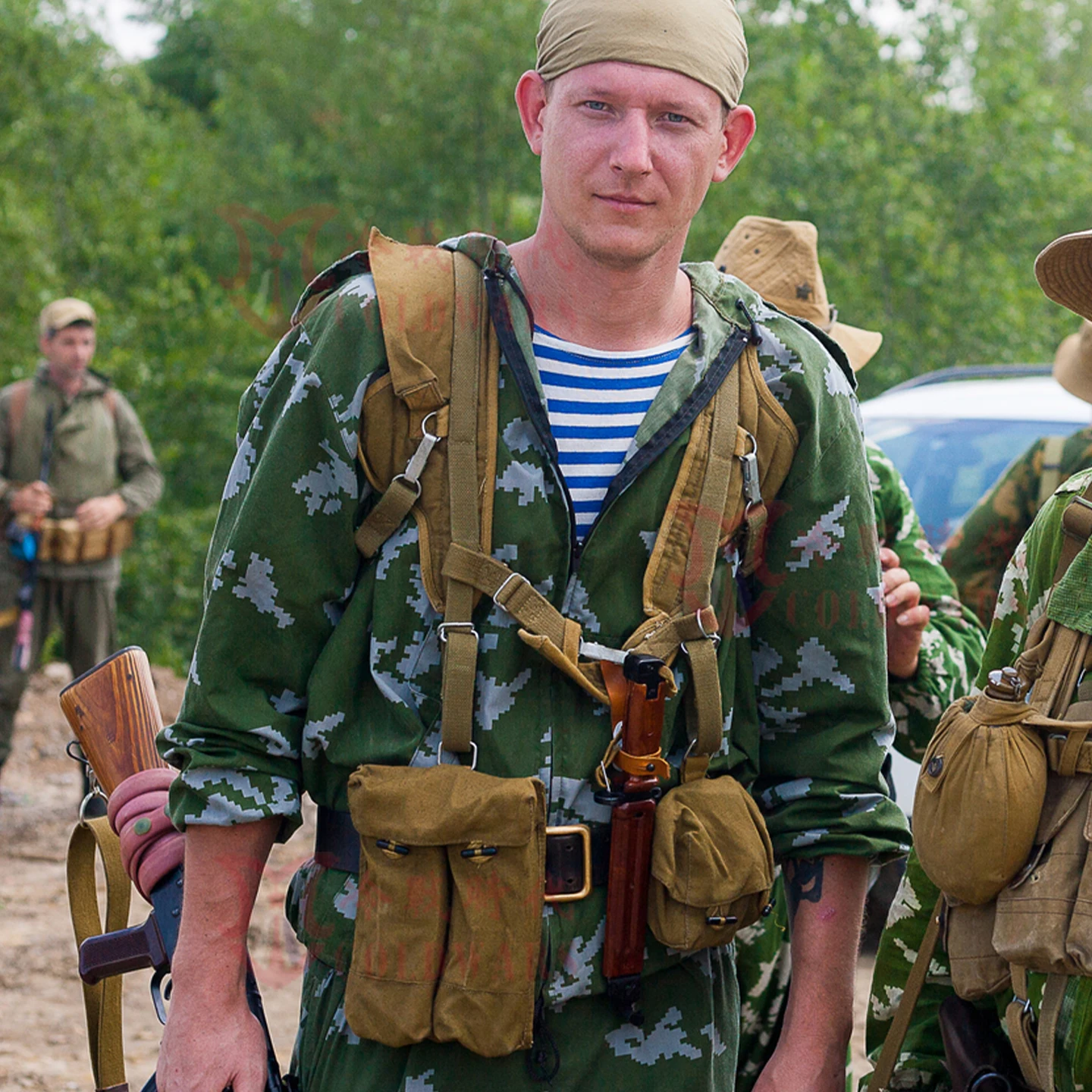 Paquete de asalto paracaidista de RD-54 soviético, equipo de transporte táctico, aparejo de pecho, bolsa colgante MOLLE, juego de guerra EMR, caqui - imagen 5