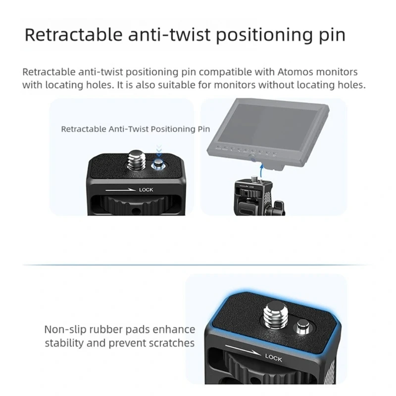 Cámara Metal para observar paréntesis, montaje tornillo 3/8 pies, inclinable modificable para fotografía K1KF - imagen 3