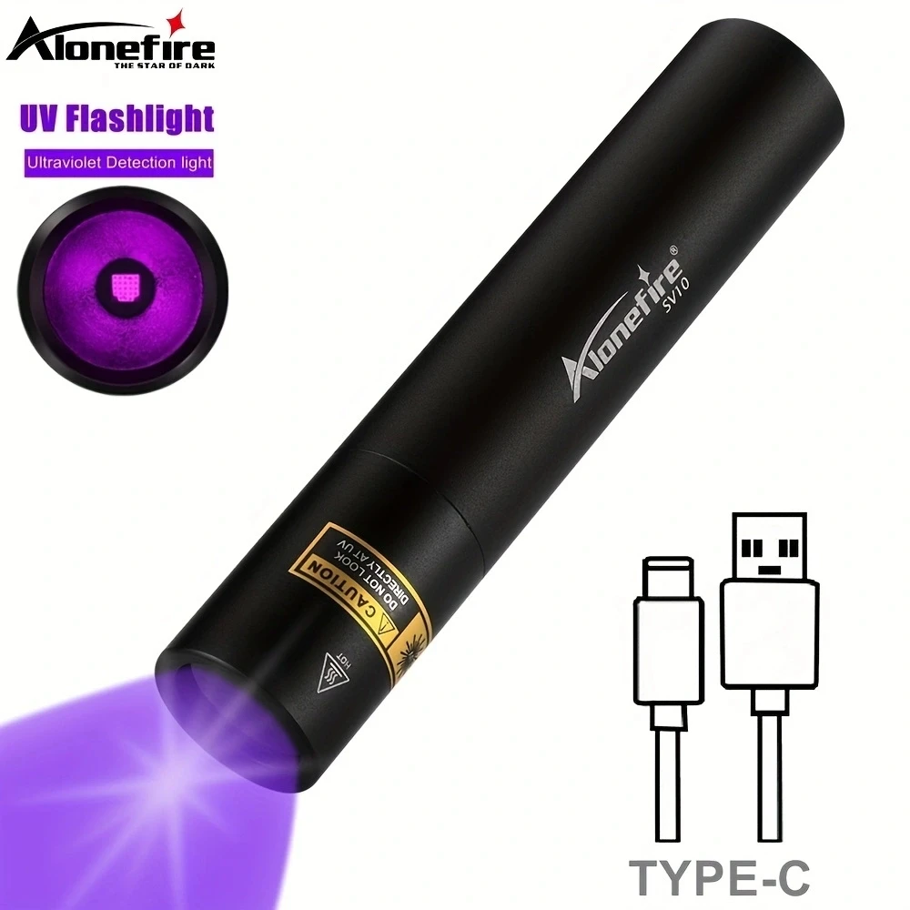Linterna de luz negra de alto brillo UV de 365nm, esmalte de uñas, curado, marcador de tiña de orina para perros y gatos, antorcha de detección de fugas de dinero en mineral - imagen 2
