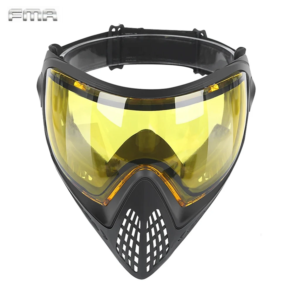 Mascarilla facial FMA F1 Airsoft, mascarilla facial táctica de una sola capa, protector de seguridad para Paintball, mascarilla para exteriores, equipo de pistola de aire, juego de supervivencia