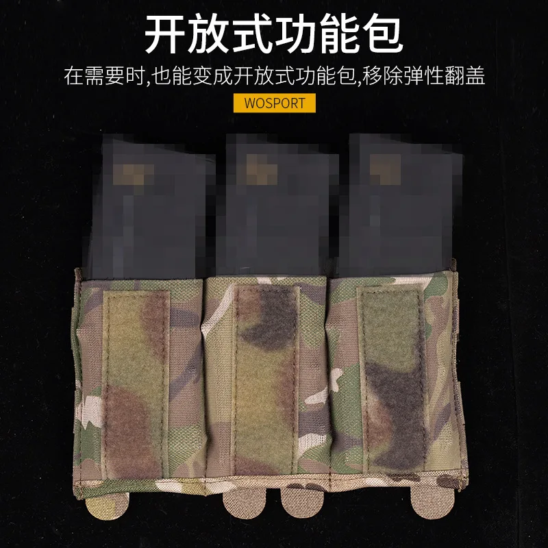 Paquete de accesorios montados en moho, accesorio ligero, Triple pliegue, elástico, camuflaje, 5,56/7,62 - imagen 5