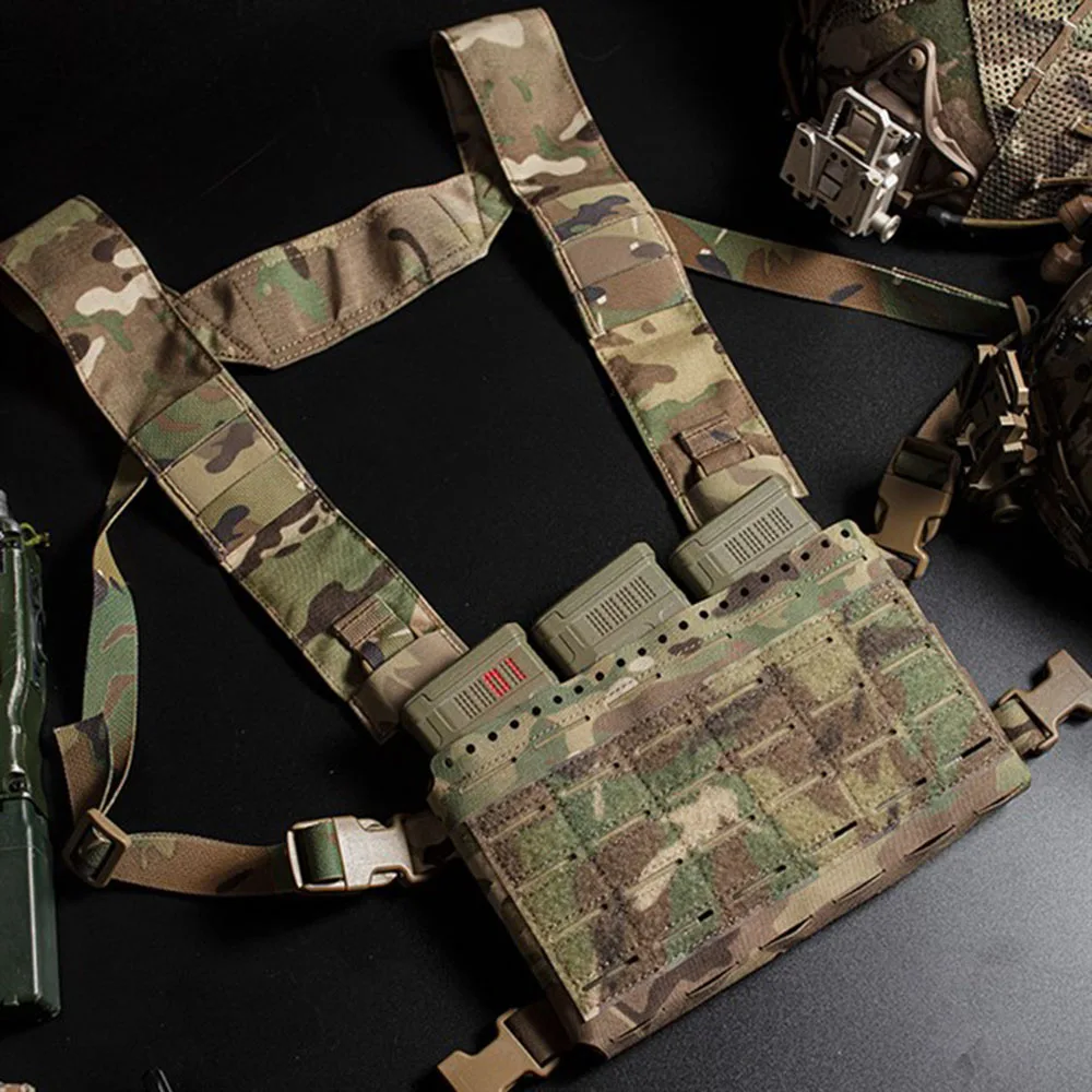Chaleco táctico MK5 MOLLE Micro Fight Chassis corte láser con placard - imagen 4