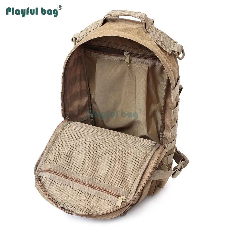 Mochila táctica para deportes de montañismo, bolsa de camuflaje 900D de 20-35L, mochila para senderismo al aire libre, viaje, caza, AVA101 - imagen 4