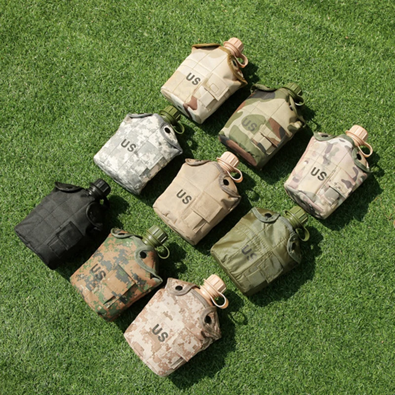 Hervidor de agua militar de gran capacidad para acampar al aire libre, hervidor de supervivencia con tapa para mochilero, senderismo y Camping, 1 litro - imagen 3