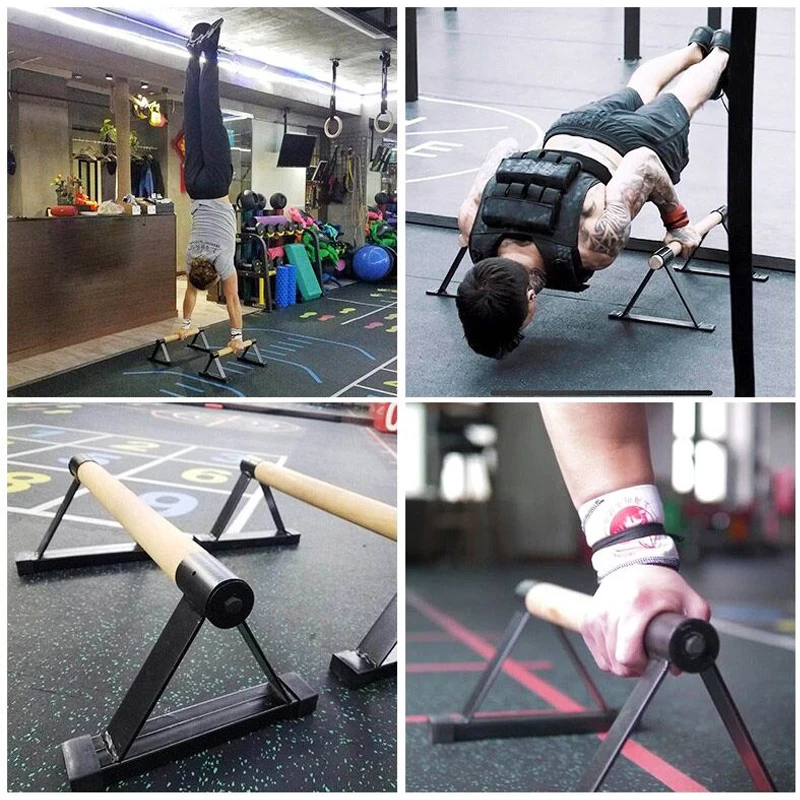 Soporte de barra de realce de madera profesional, agarre antideslizante ajustable en forma de H para gimnasio en casa, entrenamiento de pecho, soporte y tren de atletismo - imagen 5