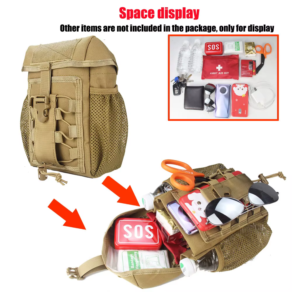 Bolsa táctica EDC plegable MOLLE – Nylon 1000D impermeable - imagen 2