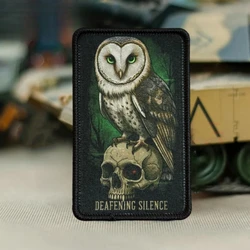 Parche táctico lechuza Barn Owl calavera silencio – gancho y bucle