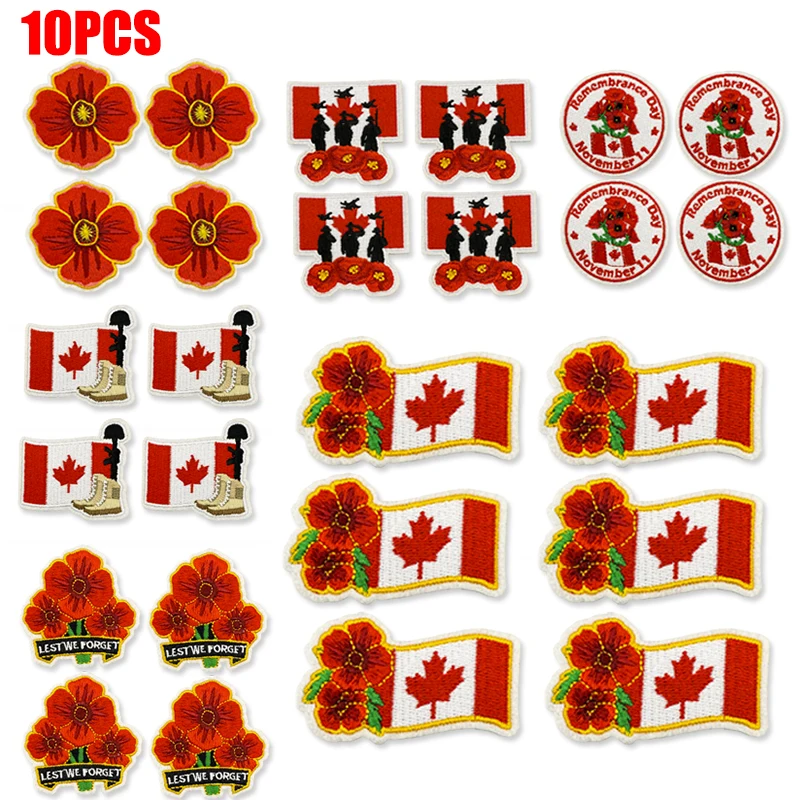 Parches bordados de soldado rojo de Canadá para ropa, parche de hoja de arce de Canadá, parches para planchar para ropa, uniforme, pantalones vaqueros, insignias para coser
