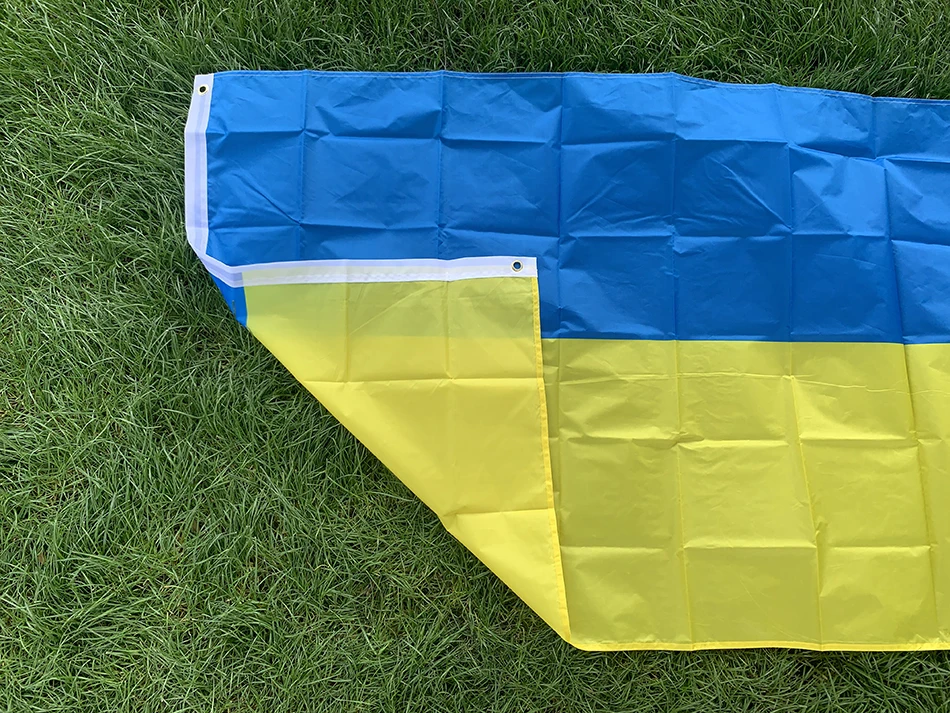 Bandera de Ucrania 90x150cm poliéster azul y amarillo - imagen 3