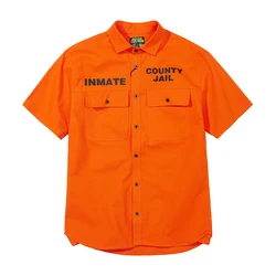 Camisa presidiario americana manga corta gran talla exterior