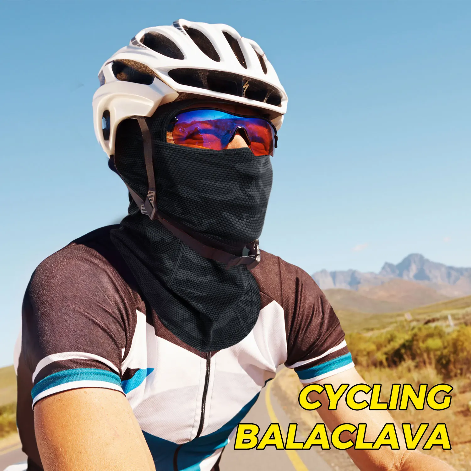 Pasamontañas de ciclismo para hombre, cubierta facial completa de secado rápido, máscara de esquí, forro para casco de bicicleta a prueba de viento, polaina suave para el cuello, capucha táctica - imagen 2