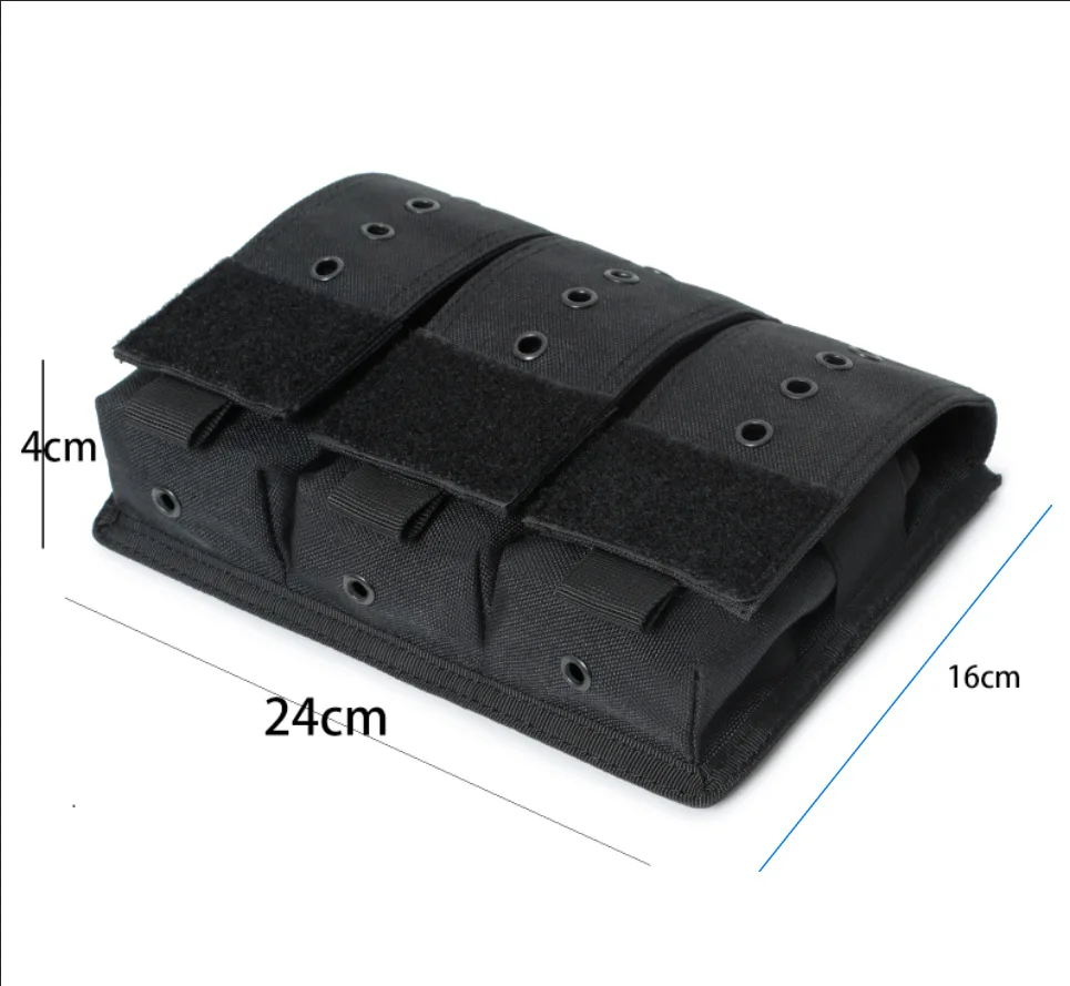 AK Triple bolsa táctica doble revista bolsa caza Molle Dul bolsa funcional Mag funda chaleco bolsa de accesorios para disparar - imagen 4