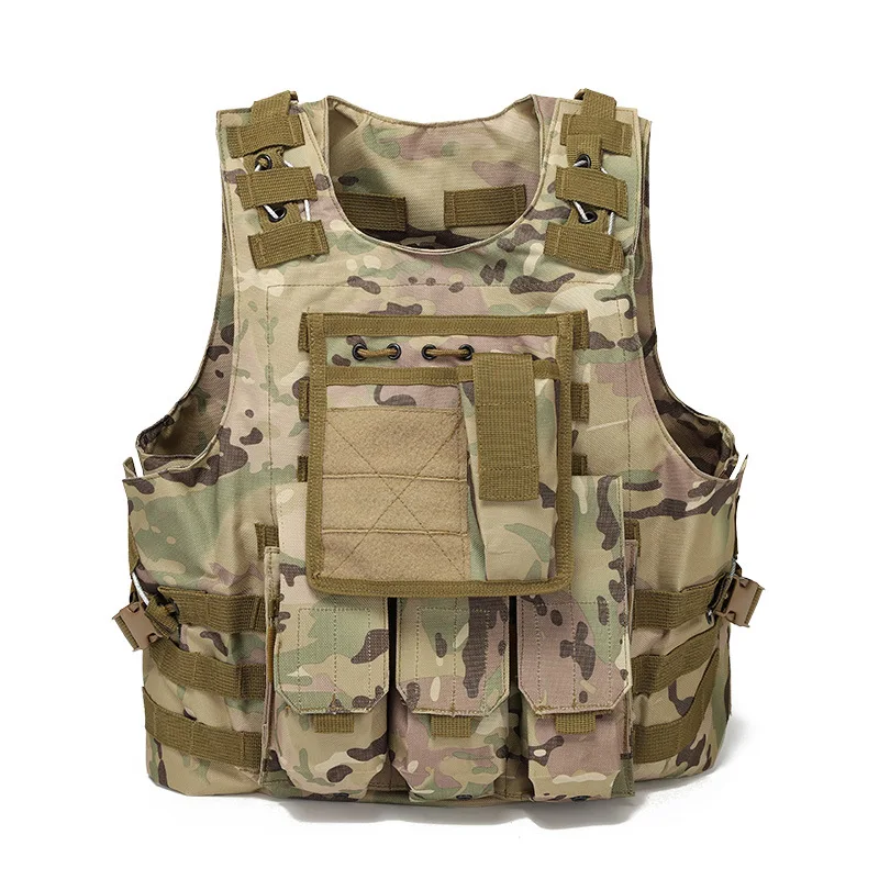 Chaleco táctico militar de asalto Molle, chaleco de combate, chalecos de camuflaje para caza, ropa para exteriores, equipo Airsoft