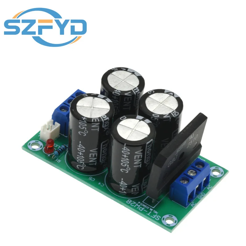 Placa amplificadora de potencia dual PW28: rectificador y filtro de alta corriente de 25 A, fuente de alimentación sin regulación de puente plano para audio de bricolaje - imagen 3