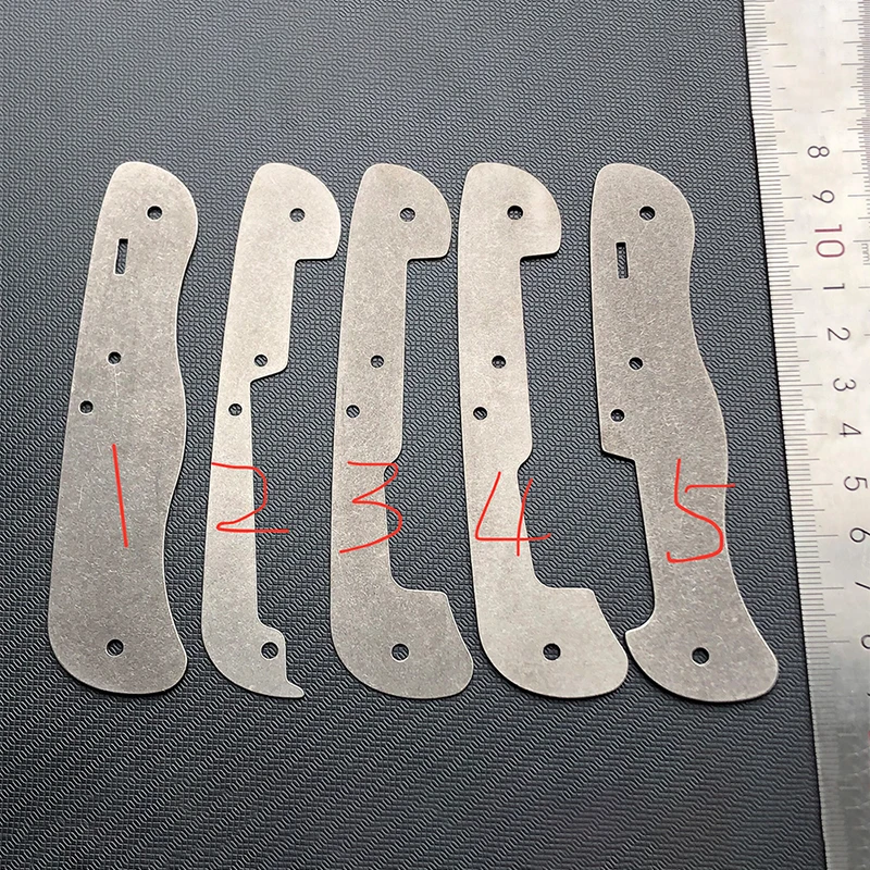 Forros de aleación de titanio para cuchillos, tablero espaciador de revestimiento para cuchillos Victorinox del ejército suizo de 0,5mm, 1mm de espesor, piezas de fabricación DIY, 1 unidad - imagen 2