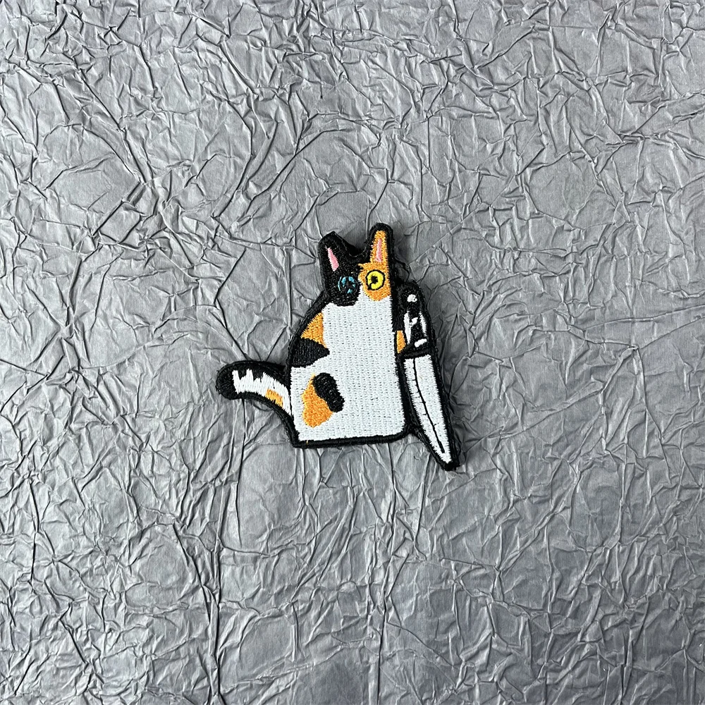 Parche de Animal bordado en la ropa, parches de gancho y bucle, insignia de moral de mochila, emblema de dibujos animados - imagen 4