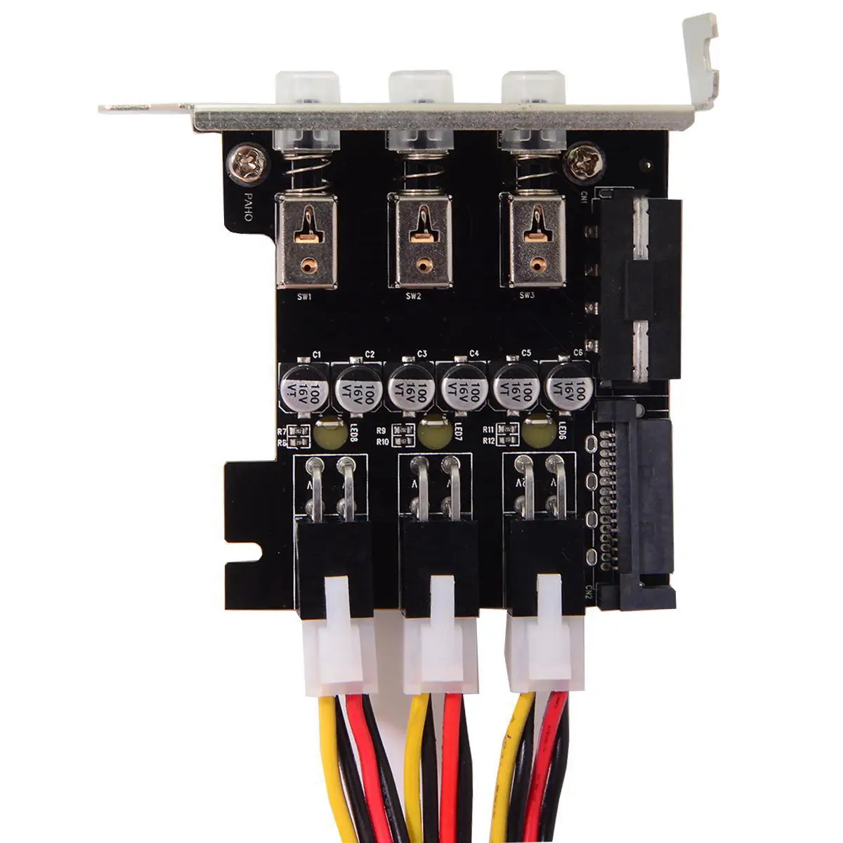CY-Sistema de Control de disco duro de 3 puertos, sistema de gestión de Control inteligente, HDD, SSD, interruptor de alimentación con soporte de perfil bajo - imagen 2