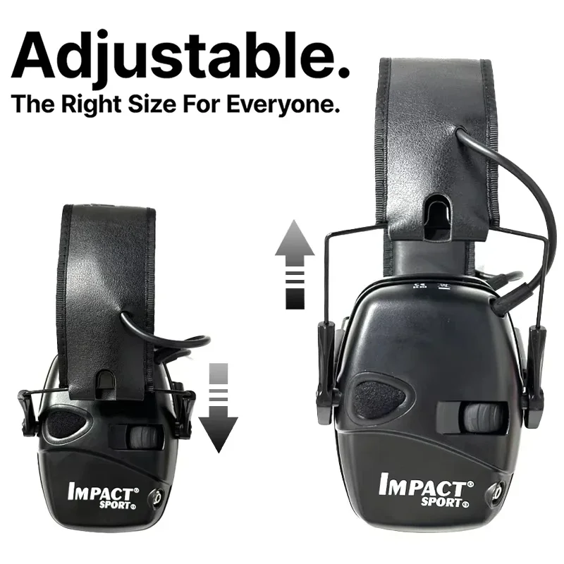 Protectores auditivos tácticos, auriculares electrónicos, orejeras de amplificación de sonido para caza, cascos antiruido para disparar - imagen 3